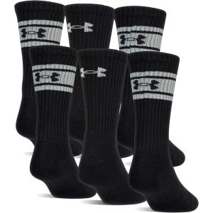 imageUnder Armour Adult Cotton Crew Socks MultipairsBlackWhite 6pairs