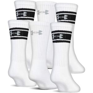 imageUnder Armour Adult Cotton Crew Socks MultipairsWhiteBlack 6pairs