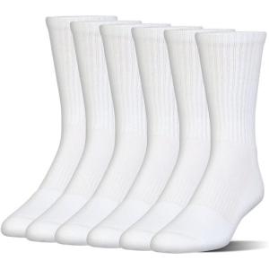 imageUnder Armour Adult Cotton Crew Socks MultipairsWhiteGray 6pairs