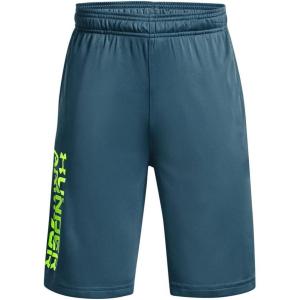 imageUnder Armour Boys Prototype 20 Wordmark Shorts414 Static Blue   Lime Surge