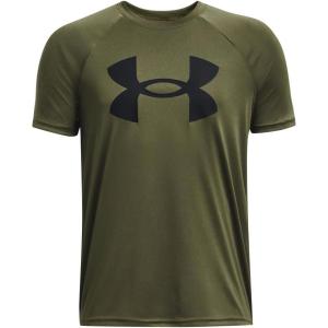 imageUnder Armour Boys Tech Big Logo Short Sleeve TShirt390 Marine Od Green   Black