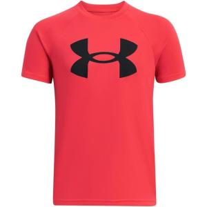 imageUnder Armour Boys Tech Big Logo Short Sleeve TShirt713 Racer Red   Black