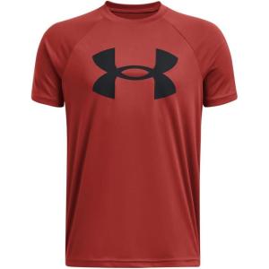 imageUnder Armour Boys Tech Big Logo Short Sleeve TShirt840 Earthen Orange   Black