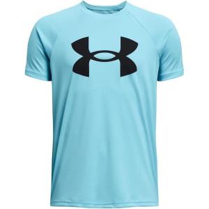 imageUnder Armour Boys Tech Big Logo Short Sleeve TShirt914 Sky Blue   Black