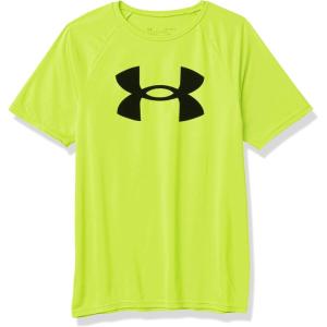 imageUnder Armour Boys Tech Big Logo Short Sleeve TShirtHighvis Yellow 731Black