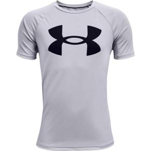 imageUnder Armour Boys Tech Big Logo Short Sleeve TShirtMod Gray Light Heather 011Black