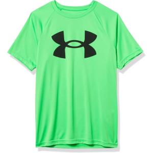 imageUnder Armour Boys Tech Big Logo Short Sleeve TShirtStadium Green 341Black