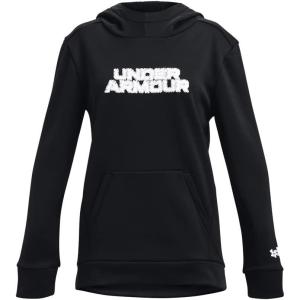 imageUnder Armour Girls Armour Fleece Branded Hoodie001 Black   White