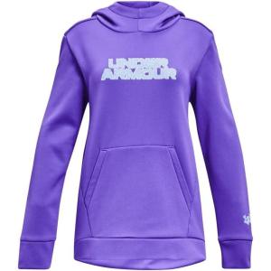 imageUnder Armour Girls Armour Fleece Branded Hoodie184 Brilliant Violet   Oxford Blue
