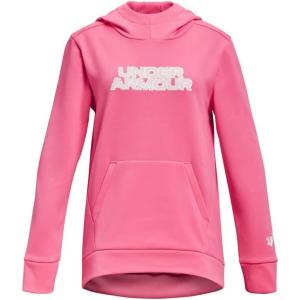 imageUnder Armour Girls Armour Fleece Branded Hoodie640 Pink Punk   White