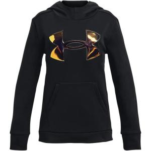 imageUnder Armour Girls Armourfleece Iridescent Big Logo Hoodie001 Black   Iridescent