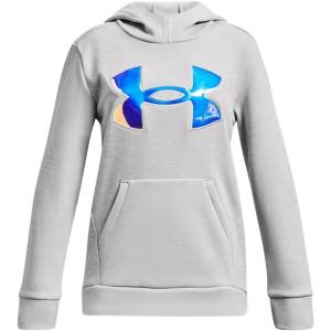 imageUnder Armour Girls Armourfleece Iridescent Big Logo Hoodie014 Halo Gray Medium Heather   Iridescent