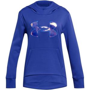 imageUnder Armour Girls Armourfleece Iridescent Big Logo Hoodie400 Team Royal   Iridescent