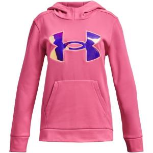 imageUnder Armour Girls Armourfleece Iridescent Big Logo Hoodie640 Pink Punk   Iridescent