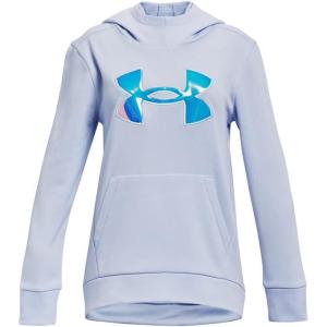 imageUnder Armour Girls Armourfleece Iridescent Big Logo Hoodie706 Oxford Blue   Iridescent