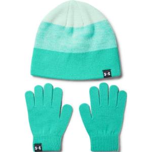 imageUnder Armour Girls Beanie Glove ComboComet Green 361White