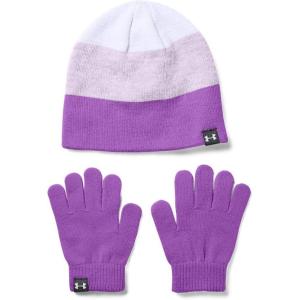 imageUnder Armour Girls Beanie Glove ComboExotic Bloom 568White