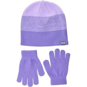 imageUnder Armour Girls Beanie Glove ComboFlight Purple 589White