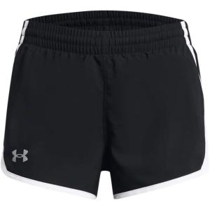 imageUnder Armour Girls Fly By 3 quot Shorts001 Black  White  Reflective