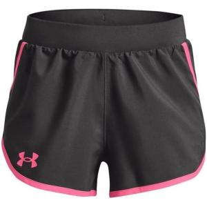 imageUnder Armour Girls Fly By 3 quot Shorts011 Jet Gray   Pink Punk