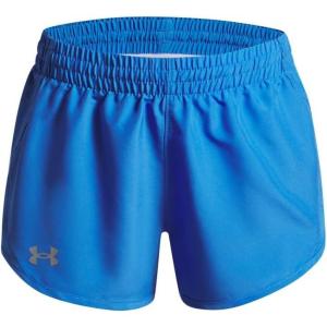 imageUnder Armour Girls Fly By 3 quot Shorts402 Blue Atlantis  Blue Atlantis  Reflective