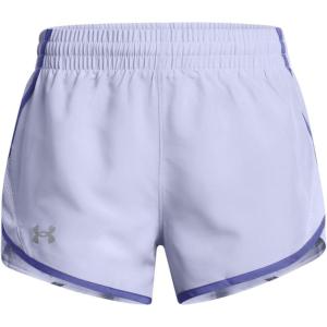 imageUnder Armour Girls Fly By 3 quot Shorts539 Celeste  Starlight  Reflective