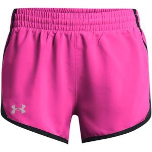imageUnder Armour Girls Fly By 3 quot Shorts652 Rebel Pink  Black  Reflective