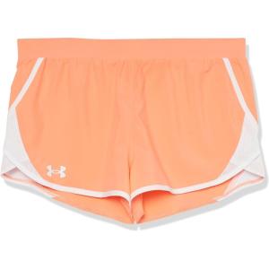 imageUnder Armour Girls Fly By 3 quot Shorts963 Bubble Peach   White