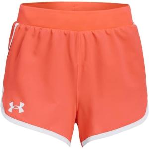 imageUnder Armour Girls Fly By 3 quot ShortsElectric Tangerine 824White