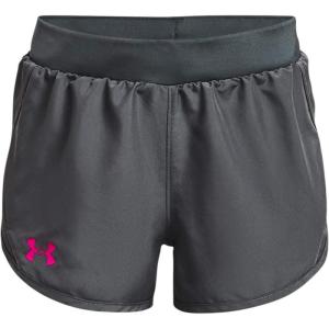 imageUnder Armour Girls Fly By 3 quot ShortsPitch Gray 012Meteor Pink