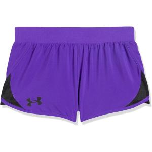 imageUnder Armour Girls Fly By 3 quot ShortsPurple Zest 754Black