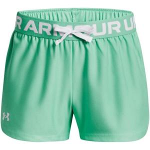 imageUnder Armour Girls Play Up Solid Shorts958 Green Breeze  White  White