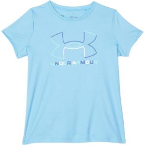 imageUnder Armour Girls Tech Big Logo Short Sleeve TShirt462 Tonic  Green Breeze  Halogen Blue