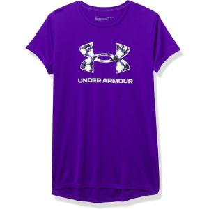 imageUnder Armour Girls Tech Big Logo Short Sleeve TShirtPurple Zest 754Pale Moonlight