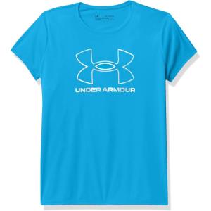 imageUnder Armour Girls Tech Big Logo Short Sleeve TShirtRadar Blue 422White