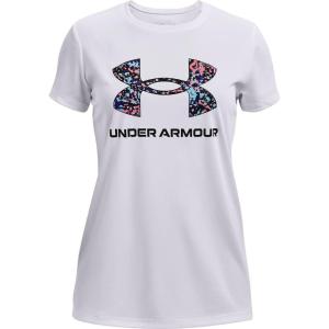 imageUnder Armour Girls Tech Big Logo Short Sleeve TShirtWhite 100Black