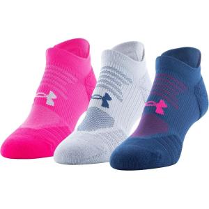 imageUnder Armour Womens Play Up No Show Tab Socks 3PairsDeep SeaBreaker BlueElectro Pink