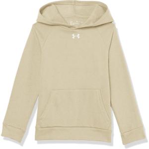imageUnder Armour boys Rival Fleece Hoodie289 Khaki Base  Khaki Base Light Heather  White