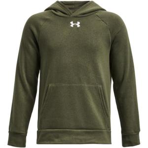 imageUnder Armour boys Rival Fleece Hoodie390 Marine Od Green   White