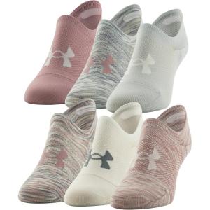 imageUnder Armour womens Womens Breathe Lite Ultra Low Socks MultipairsPink Elixir Assorted 6pairs