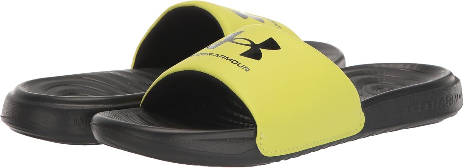 imageUnder Armour Boys Ansa Fixed Strap Sandal302 BlackLime YellowBlack