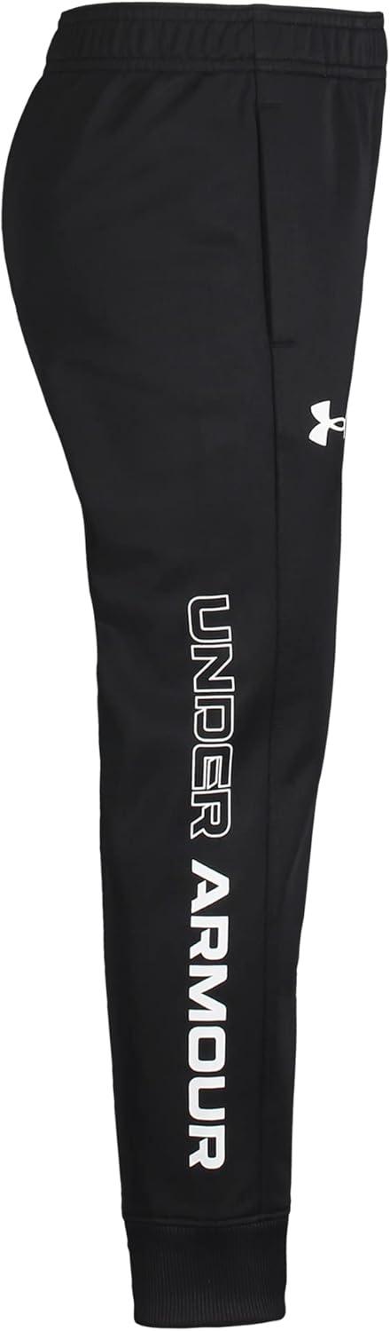 imageUnder Armour Boys Brawler Joggers Sweatpants with Elastic Waistband ampamp Pant Leg Logo DesignBlack  Core