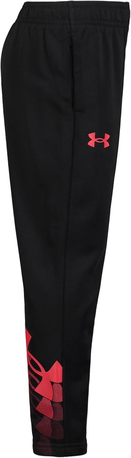 imageUnder Armour Boys Brawler Joggers Sweatpants with Elastic Waistband ampamp Pant Leg Logo DesignBlackRed Logo