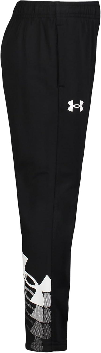 imageUnder Armour Boys Brawler Joggers Sweatpants with Elastic Waistband ampamp Pant Leg Logo DesignBlackWhite Logo