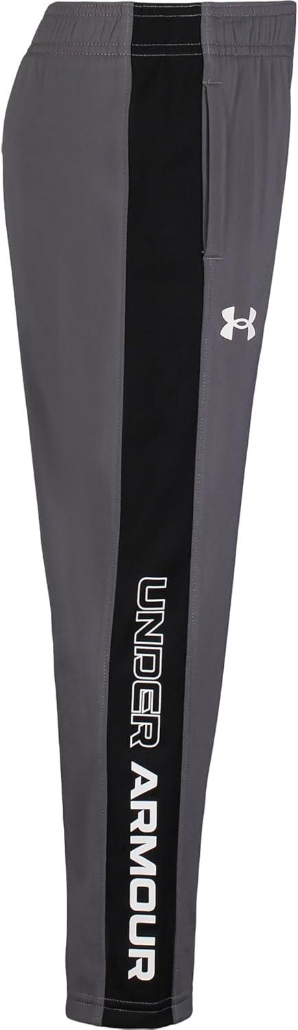 imageUnder Armour Boys Brawler Joggers Sweatpants with Elastic Waistband ampamp Pant Leg Logo DesignCastlerockBlack Panel