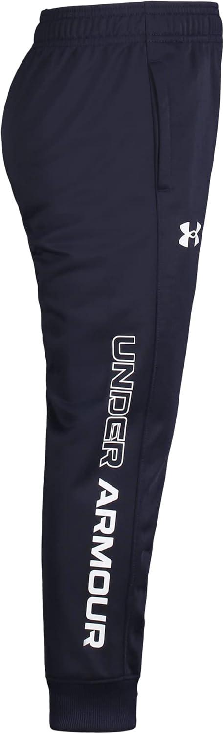 imageUnder Armour Boys Brawler Joggers Sweatpants with Elastic Waistband ampamp Pant Leg Logo DesignMidnight Navy  Core