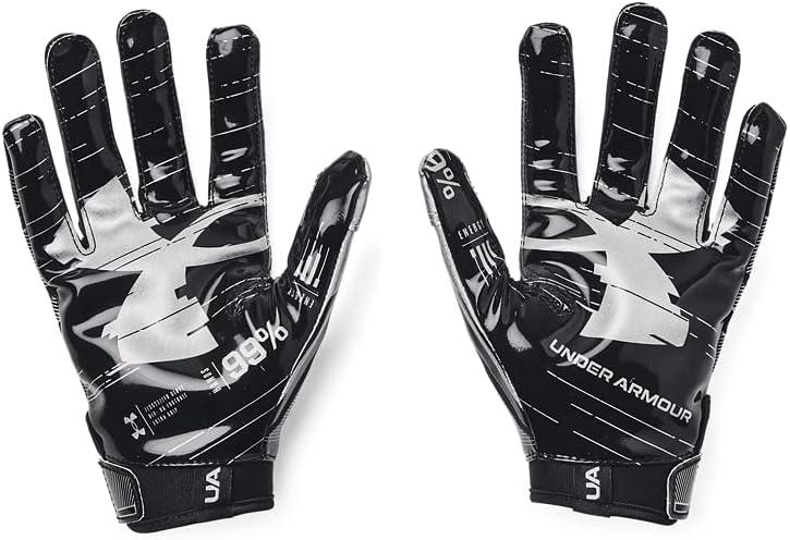 imageUnder Armour Boys F8 Football GlovesBlack 001Metallic Silver