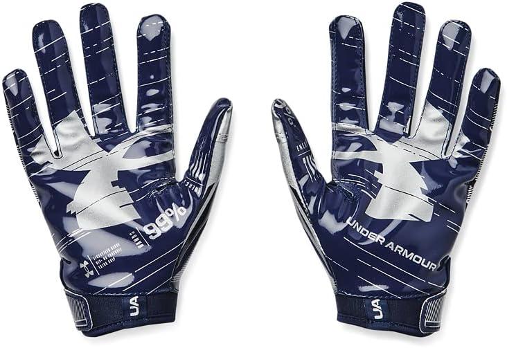 imageUnder Armour Boys F8 Football GlovesMidnight Navy 410Metallic Silver