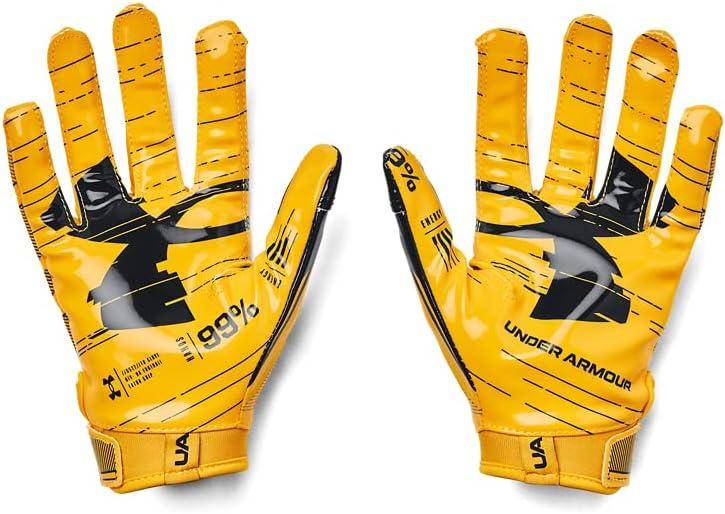 imageUnder Armour Boys F8 Football GlovesSteeltown Gold 750Black