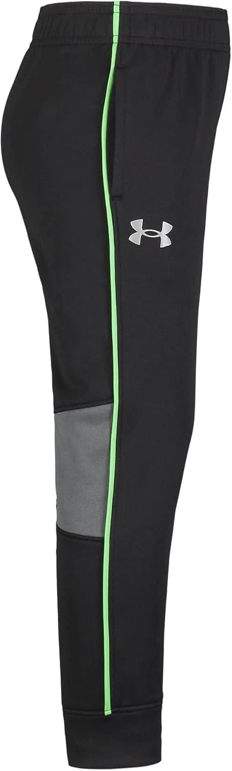 imageUnder Armour Boys Jogger Pull on Style Logo ampamp Printed DesignsBlackGreen Stripe